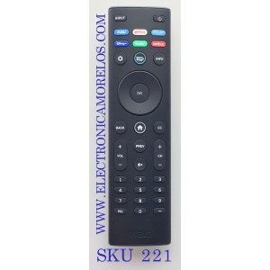 CONTROL REMOTO PARA TV VIZIO  SMART / NUMERO DE PARTE XRT140L / MODELOS M506X-H9 / M506XH9 / M706X-H3 / M706XH3 / P85QX-H1 / V555-H11 / V555H11 / V585-H11 / V585H11 / OLED65-H1 / P75Q9-H1 / P75QX-H1 / OLED65H1 / P65QXH1 / P75Q9H1 / P75Q9H1
